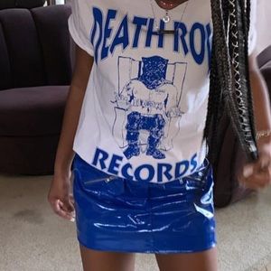 Blue Shiny Skirt Fashion Nova